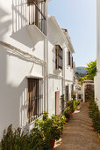 Alley in Zuheros, Pueblo Blanco, white village, Cordoba province, Andalucia, Spain, Europe