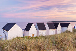 Huts at the beach in Tylösand, Hlamstad, Halland, South Sweden, Sweden, Scandinavia, Northern Europe, Europe