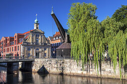 Old harbour in the Hanseatic town Lüneburg, Lower Saxony, Northern Germany, Germany, Europe