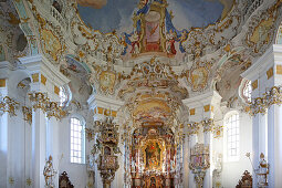 Wies, Wieskirche, Steingaden, Pfaffenwinkel, Upper Bavaria, Bavaria, Germany