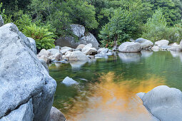 Natural pool in the Spelunca gorge, Porto, West Corsica, Corsica, Southern France, France, Southern Europe, Europe