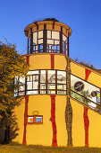 Service station of Hundertwasser in Bad Fischau, freeway A2, Bad Fischau-Brunn, Lower Austria, Austria, Europe