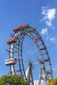 Wiener Riesenrad im Vergnügungspark Wiener Prater, in Wien, Ostösterreich, Österreich, Europa