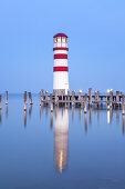 Lighthouse Podersdorf in Lake Neusiedl, Burgenland, Eastern Austria, Austria, Europe