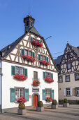 Altes Rathaus und alte Schlossschenke in Engers, Neuwied am Rhein, Unteres Mittelrheintal, Rheinland-Pfalz, Deutschland, Europa