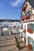 Castle and old town hall in Engers, Neuwied by the Rhine, Lower Central Rhine Valley, Rhineland-Palatinate, Germany, Europe