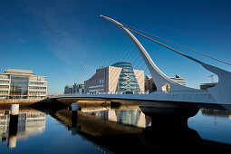 Samuel Beckett Bridge über den Liffey, Dublin, Irland