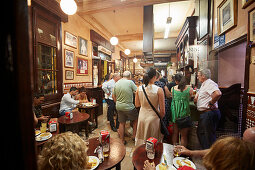 tapas bar in old city centre Barrio santa cruz,  Seville, andalusia, Europe