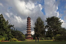 Pagoda built by Sir William Chambers for Princess Augusta, the founder of Kew Royal Botanic Gardens, Kew, Richmond upon Thames, London, England
