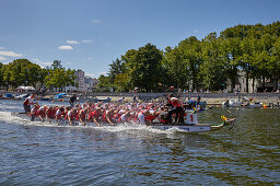 Dragon boat festival in Warnemuende, Mecklenburg Vorpommern, Germany