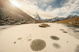 Sonnenuntergang am Matterhorn, Wallis, Schweiz, Europa