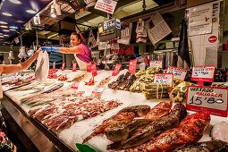 ' City market (Mercat de l'olivar) in the old city of Palma, Palma de Mallorca; Balearic Islands; Spain; Europe'