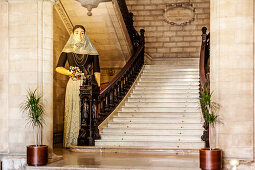 Big doll with tzpical clothes in the town hall of Palma, Old town, Palma de Mallorca, Majorca, Balearic Islands, Mediterranean Sea, Spain, Europe