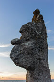 Rock coast Faroe called Raukar, Raukar are up to over 10 meters high limestone pillars found on Gotland / Faroe Island., Schweden