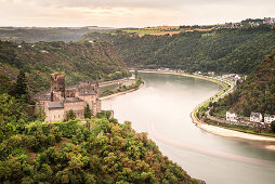 UNESCO World Heritage Upper Rhine Valley, Katz castle, Rhineland-Palatinate, Germany