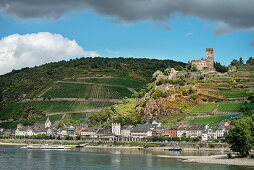 UNESCO World Heritage Upper Rhine Valley, Gutenfels castle, Rhineland-Palatinate, Germany