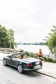 Bentley Sportcoupe Continental GT convertible at the Aussenalster in Hamburg, Hamburg, north Germany, Germany