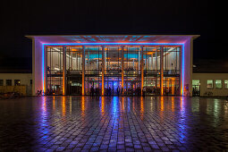 Old congress hall by night, Munich, Germany