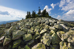 Granit-Blockmeer am Gipfel des Lusen, Bayrischer Wald, Bayern, Deutschland