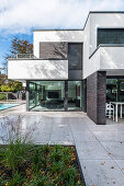 modern architecture house in the Bauhaus style, Oberhausen, Nordrhein-Westfalen, Germany