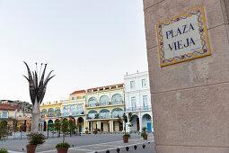 Plaza Vieja in the early morning, historic town, center, old town, Habana Vieja,  family travel to Cuba, holiday, time-out, adventure, Havana, Cuba, Caribbean island