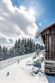 snowy landscape, Illertal, Hoernerdoerfer, Allgaaeu, Baden-Wuerttemberg, Germany, Europe, winter, Alps