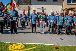 Corpus Christi, Feast of Corpus Christi procession, carpet of flowers, Sipplingen, Lake Constance, Baden-Wuerttemberg, Germany, Europe