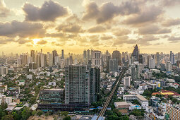 Bangkok Skyline, Octave Sky Bar, Marriot Hotel , Sukhumvit, Dachterasse, Bangkok, Thailand