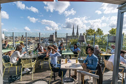 Mama shelter Design  Hotel, designed by Philipp Starck, sky bar, rooftop,  Bordeaux, France