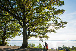 View of  Lake Constance, Meersburg, Lake Constance, Baden-Württemberg, Germany