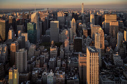 Blick von Aussichtsplattform des Empire State Building Richtung Central Park, Manhattan, New York City, Vereinigte Staaten von Amerika, USA, Nordamerika