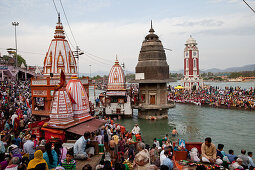 Har Ki Pauri Ghat in Haridwar, Uttarakhand, Indien, Asien