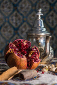 pomegranate and oriental scenery, Iran