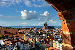 View of the old town from the St. Marien church, Ostseekueste, Mecklenburg-Vorpommern, Germany