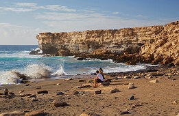 Strand und Küste von La Pared, Fuerteventura, Kanaren, Kanarische Inseln, Islas Canarias, Atlantik, Spanien, Europa