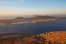 View from the viewpoint Mirador del Rio at Isla La Graciosa, Lanzarote, Canary Islands, Islas Canarias, Spain, Europe