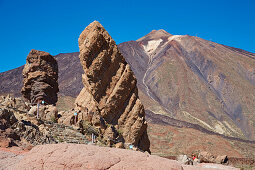 Los Roques de Garcia in the Canadas del Teide, Teide, Parque Nacional del Teide, Natural Heritage of the World, Tenerife, Canary Islands, Islas Canarias, Spain, Europe