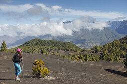 Wanderung auf dem PR LP 14, Wanderweg, Parque Natural de Cumbre Vieja, UNESCO Biosphärenreservat, La Palma, Kanarische Inseln, Spanien, Europa