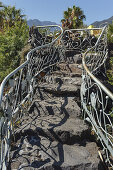 El Jardin de las Delicias, Parque Botanico, town parc, designed by the artist Luis Morera, Los Llanos de Aridane, UNESCO Biosphere Reserve, La Palma, Canary Islands, Spain, Europe