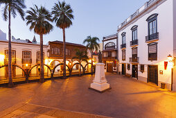 Plaza de Espana, town hall square, Santa Cruz de La Palma, capital of the island, UNESCO Biosphere Reserve, La Palma, Canary Islands, Spain, Europe