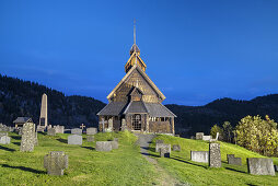 Stave church of Eidsborg, Telemark, Østlandet, Southern norway, Norway, Scandinavia, Northern Europe, Europe