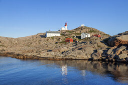 Lighthouse Lindesnes fyr at the Cape Lidesnes, Skagerak, Northern Sea, Vest-Agder, Sorlandet, Southern Norway, Norway, Scandinavia, Northern Europe, Europe