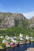 Blick auf Åna-Sira, Rogaland, Vestlandet, Südwestnorwegen, Norwegen, Skandinavien, Nordeuropa, Europa