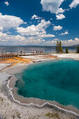 Black Pool hot spring in the West Thumb Geyser Basin, Yellowstone National parc, Wyoming, USA