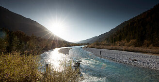 'bavarian Canada' river isar near Hinterriss, river Isar, bavaria, germany