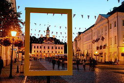 Rathausplatz in Tartu, Ost- Estland