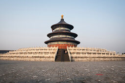 Blick zur Halle der Ernteopfer, Himmelstempel, Himmelsaltar, Bezirk Chongwen, Peking, China, Asien, UNESCO Welterbe