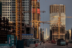 Errichtung neuer Hochhäuser im Finanz Zentrum, von Peking, China, Asien