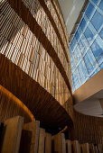 Holz Verkleidung vom Großen Saal, Innenaufnahme Oper, das Neue Opernhaus in Oslo, Norwegen, Skandinavien, Europa