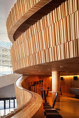 wood cover of Great Hall, interior of Opera, the New Opera House in Oslo, Norway, Scandinavia, Europe